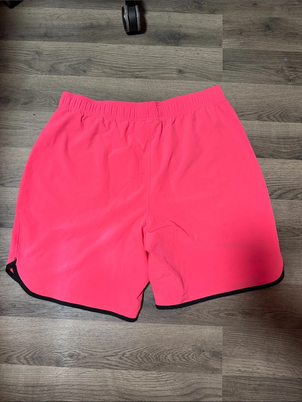 Under Armour Hot Pink Running Shorts with Black Trim